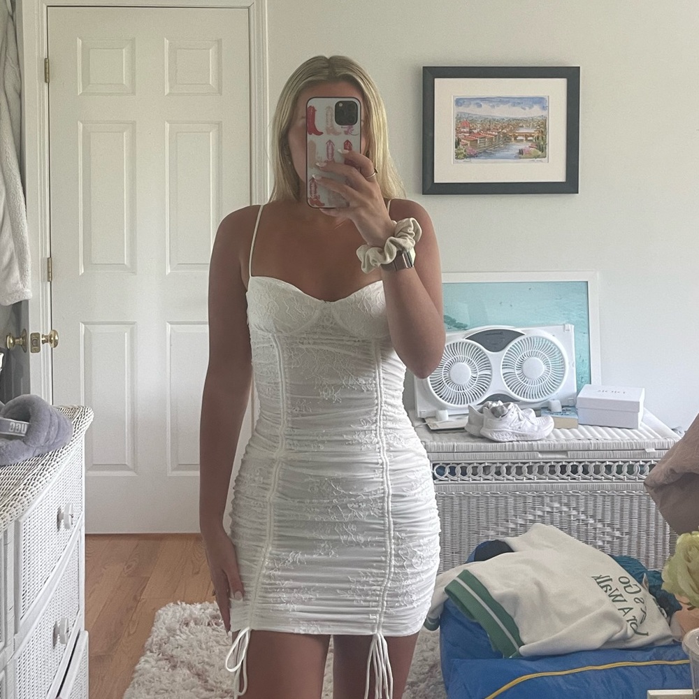 Princess Polly white lace mini dress